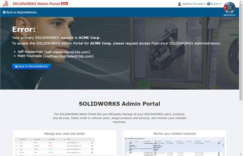 SOLIDWORKS Admin Portal