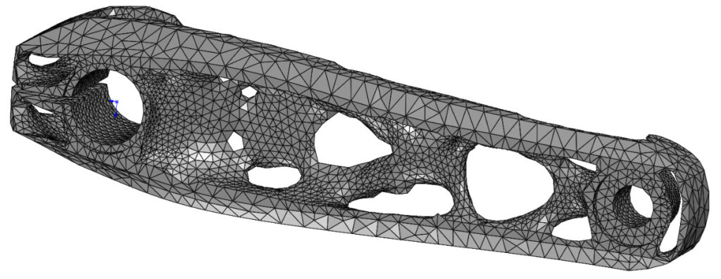 Volumenkörper aus der Topologieoptimierung, dass in ein CAD-Modell gewandelt werden soll
